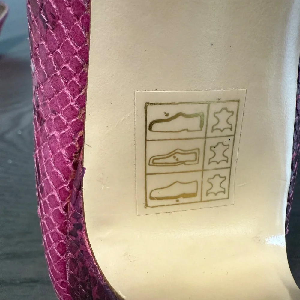 Miu Miu Prada Snakeskin Open-toe Pumps Platforms‎ Size 11 B